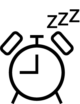 Icône représentant un réveil matin. 