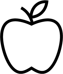 Icône représentant une pomme. 